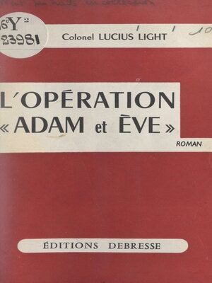 cover image of L'Opération Adam et Ève